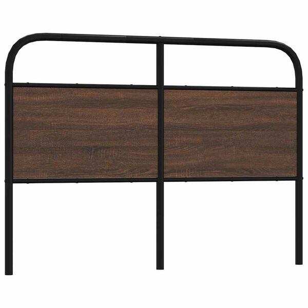 vidaXL Replace Headboard Brown Oak 135 cm Steel and Engineered Wood