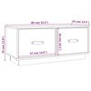 vidaXL TV Cabinet White 80x34x35 cm Solid Wood Pine