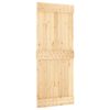 vidaXL Sliding Door NARVIK Natural and Black 85 x 210 cm (152.5 cm)