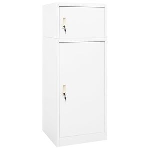 vidaXL Saddle Cabinet White 53x53x140 cm Steel