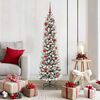 vidaXL Artificial Christmas Tree with 150 LEDs with Stand White 150 cm