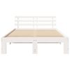 vidaXL Bed Frame with Headboard White 120 x 190 cm Solid Pine Wood
