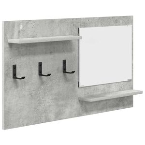 vidaXL Wall-Mounted Coat Rack with Shelf Concrete Grey 90 x 10 x 50 cm