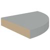 vidaXL Floating Corner Shelves 4 pcs Grey 25x25x3.8 cm MDF