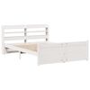 vidaXL Bed Frame with Headboard without Mattress White 150x200 cm King Size