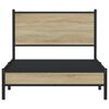 vidaXL Metal Bed Frame without Mattress Sonoma Oak 100x190 cm