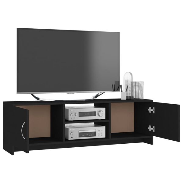 vidaXL TV Cabinet Black 120x30x37.5 cm Engineered Wood