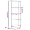 vidaXL Bookcase High Gloss White 60x24x143 cm Engineered Wood