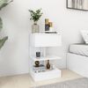 vidaXL Bedside Cabinet White 40x35x65 cm Engineered Wood