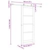 vidaXL Sliding Door ORKDAL Natural 78 x 202 cm