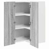 vidaXL Hanging Cabinet Grey Sonoma and White 57 x 57 x 80 cm