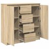 vidaXL Sideboard with Drawers Sonoma Oak 100.5x35x98.5 cm Engineered Wood