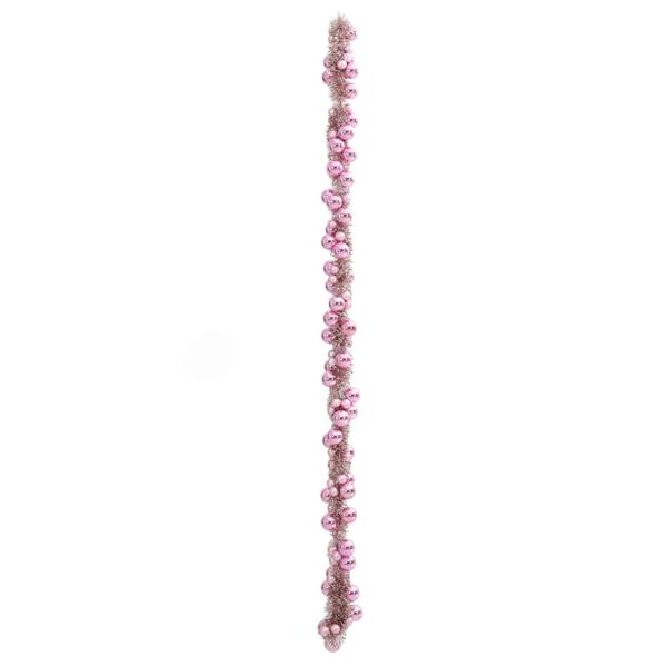 vidaXL Christmas Ball Garland Pink 186 cm Polystyrene