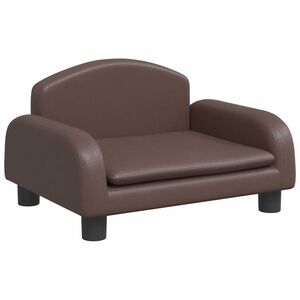 vidaXL Kids Sofa Brown 50x40x30 cm Faux Leather
