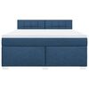 vidaXL Box Spring Bed with Mattress Blue 180x200 cm Fabric