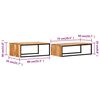 vidaXL Nesting Tables 2 pcs Solid Acacia Wood
