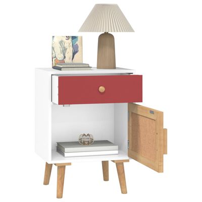 vidaXL Bedside Cabinet White 40x30x55 cm Engineered Wood