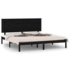 vidaXL Bed Frame without Mattress Black 180x200 cm Solid Wood