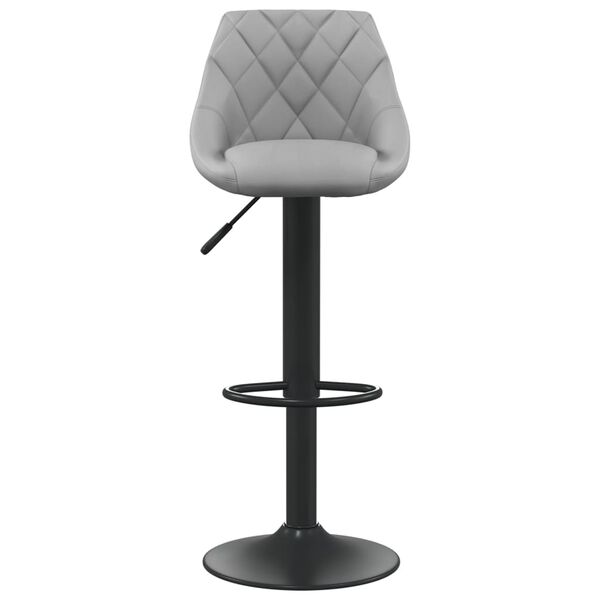 vidaXL Bar Stool Light Grey Velvet