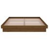 vidaXL Bed Frame without Mattress Honey Brown Solid Wood Double