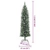 vidaXL Artificial Slim Christmas Tree Green and White 240 cm
