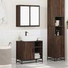 vidaXL 2 Piece Bathroom Furniture Set Brown Oak Engineered Wood