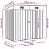 vidaXL Garden Storage Shed Brown 194x121x181 cm Steel