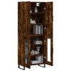 vidaXL Highboard Smoked Oak 69.5x34x180 cm Engineered Wood
