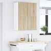 vidaXL Hanging Cabinet 2 pcs Sonoma Oak and White 60 x 31 x 40 cm