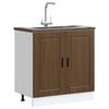 vidaXL Sink Base Cabinet&nbsp;"Porto" Brown Oak 80x46x81.5 cm&nbsp;Engineered Wood