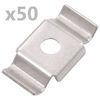 vidaXL Butterfly Fence Clips 50 pcs Stainless Steel