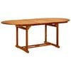 vidaXL Garden Table (150-200)x100x75 cm Solid Acacia Wood