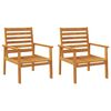 vidaXL Garden Sofa Chair 2pcs 66.5x65x81 cm Solid Wood Acacia