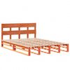 vidaXL Bed Frame without Mattress Wax Brown 140x190 cm Solid Wood Pine