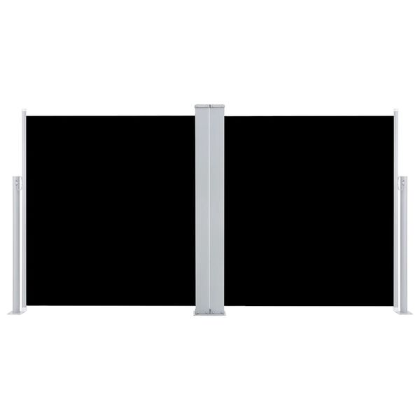vidaXL Retractable Side Awning Black 120x600 cm