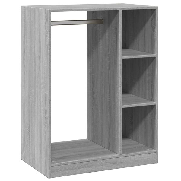 vidaXL Wardrobe Grey Sonoma 77x48x102 cm Engineered Wood