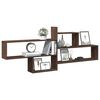 vidaXL Wall Shelf Brown Oak 167.5x18x68 cm Engineered Wood