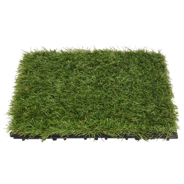 vidaXL Artificial Grass Tiles 22 pcs Green 30x30 cm