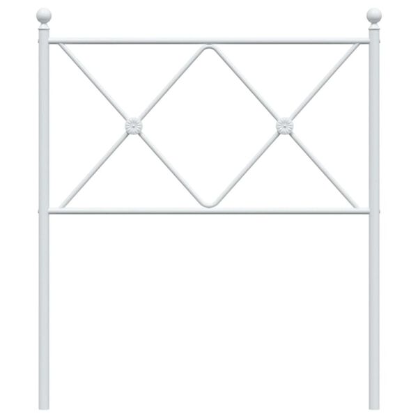 vidaXL Metal Headboard White 80cm