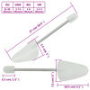 vidaXL Shoe Trees 5 Pairs White EU 35-38 Plastic