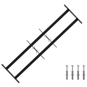 vidaXL Security Grille for Windows with 2 Crossbars 3 pcs 63-114 cm
