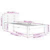 vidaXL Bed Frame without Mattress Honey Brown Solid Wood 100x200 cm
