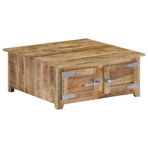 vidaXL Coffee Table | Natural Mango Wood | Solid Mango Wood | Compact