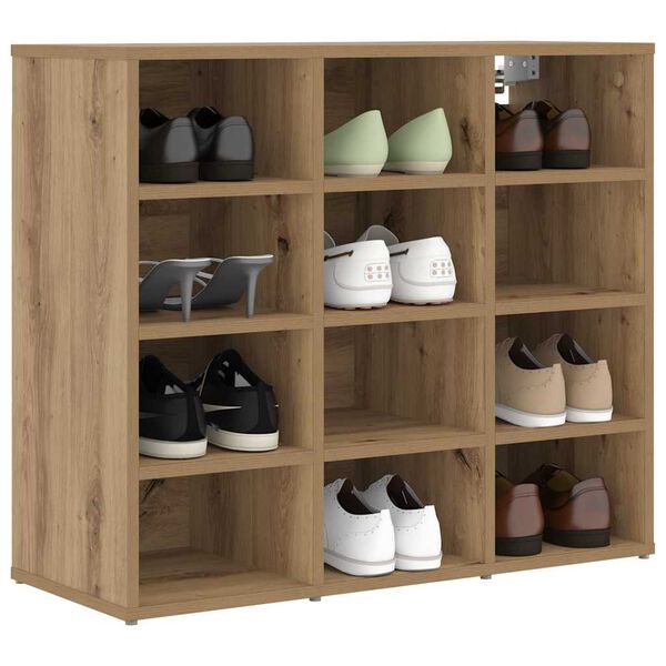 vidaXL Shoe Cabinet Artisan Oak 77.5 x 30 x 67 cm Engineered Wood