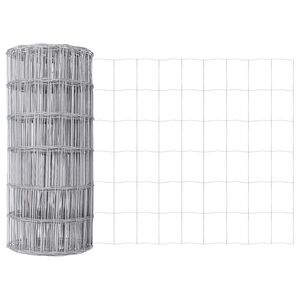 vidaXL Euro Fence Silver 0.4 x 10 m Hot dip galvanized iron