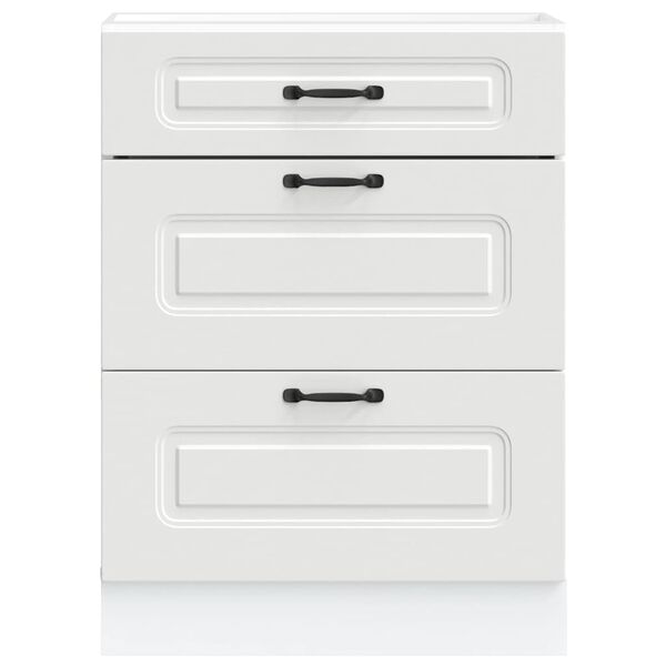 vidaXL Kitchen Base Cabinet Kalmar White Engineered Wood