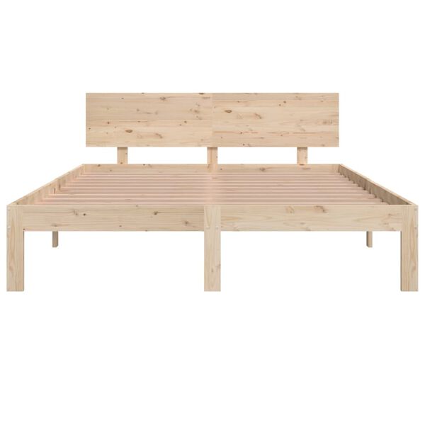 vidaXL Bed Frame without Mattress Solid Wood Pine 140x190cm