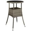 vidaXL Garden Dining Set 3 pcs Grey Poly rattan