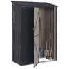 vidaXL Garden Sheds Anthracite 140.5 x 74 x 200 cm Metal