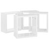 vidaXL Wall Cube Shelves 4 pcs High Gloss White 30x15x30 cm